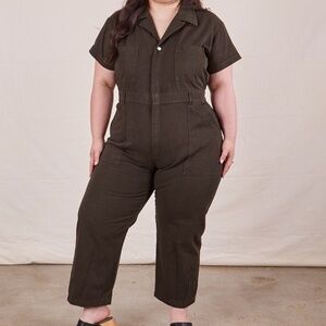 Big Bud Press Short Sleeve Pants Jumpsiut in Espresso Brown size XL